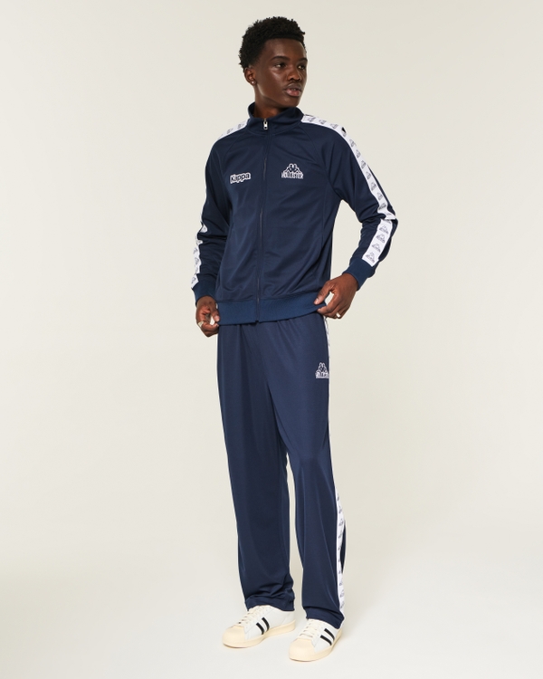 Hollister + Kappa Logo Baggy Soccer Pants, Navy view 2