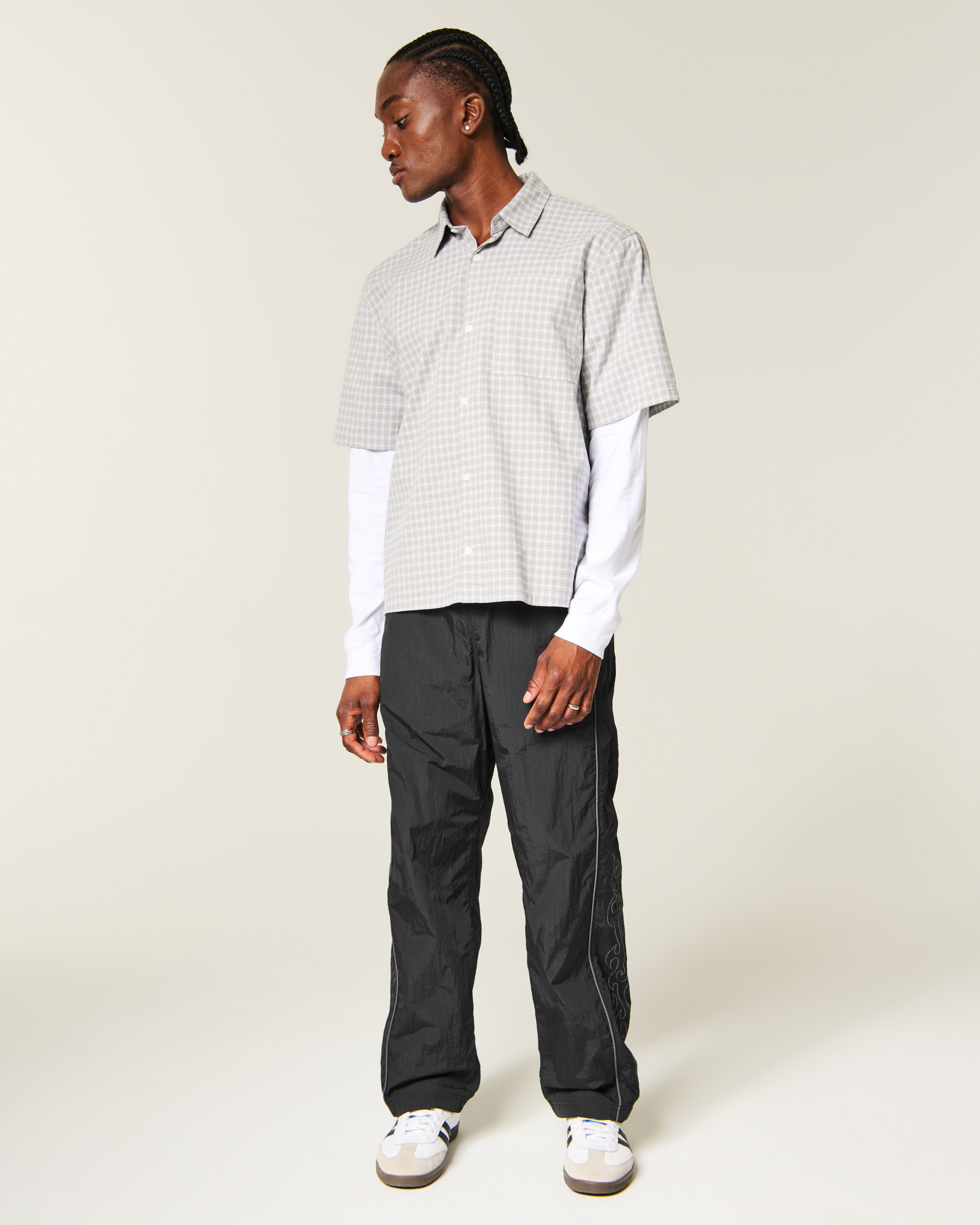 Baggy Flame Graphic Track Pants