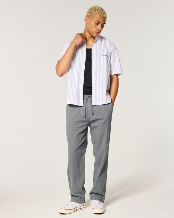 Loose Pull-On Pants, Dark Gray view 1