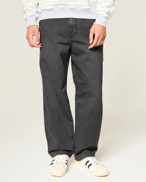 Y2K Baggy Chino Pants, Charcoal view 2