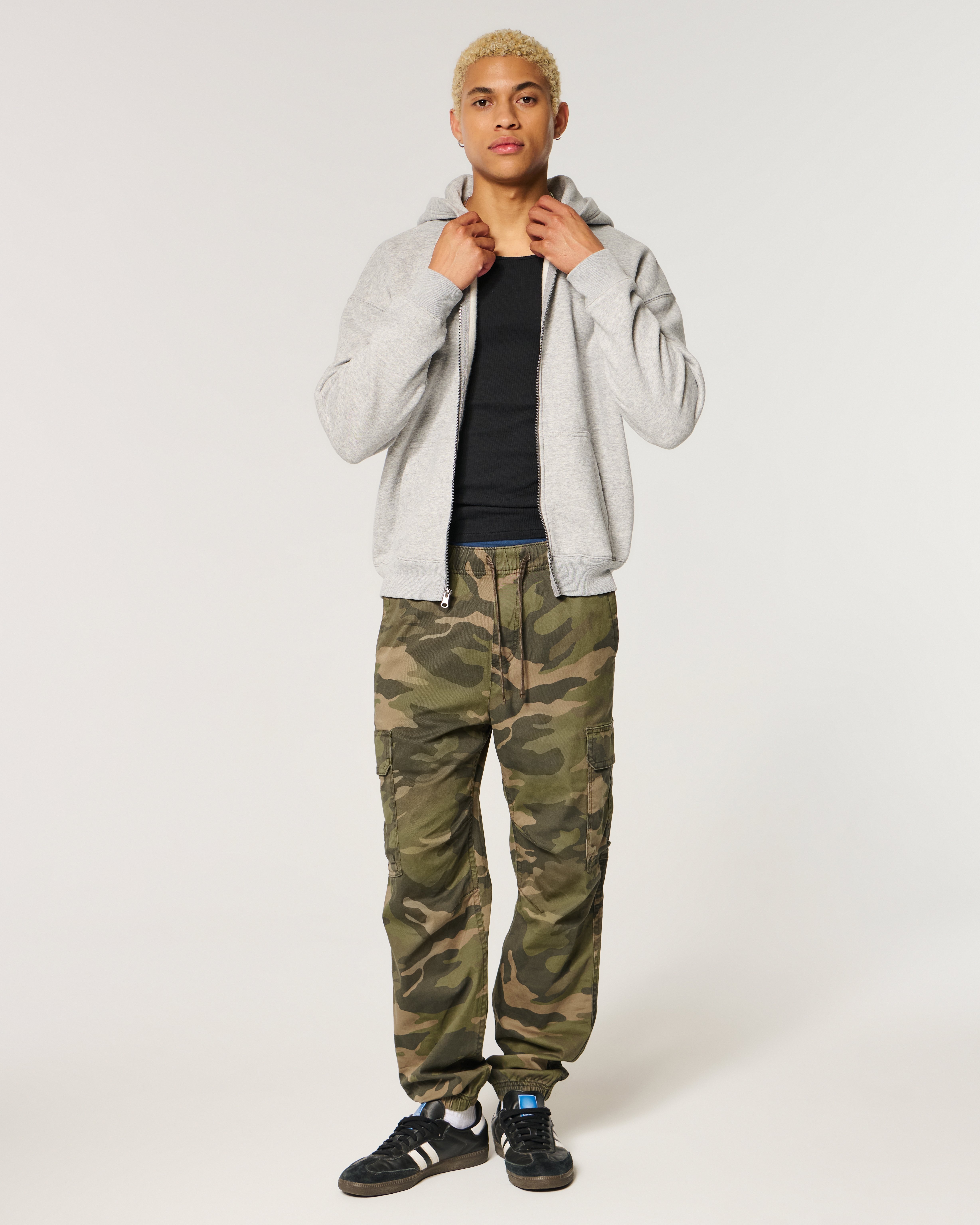 Loose Camo Twill Cargo Joggers