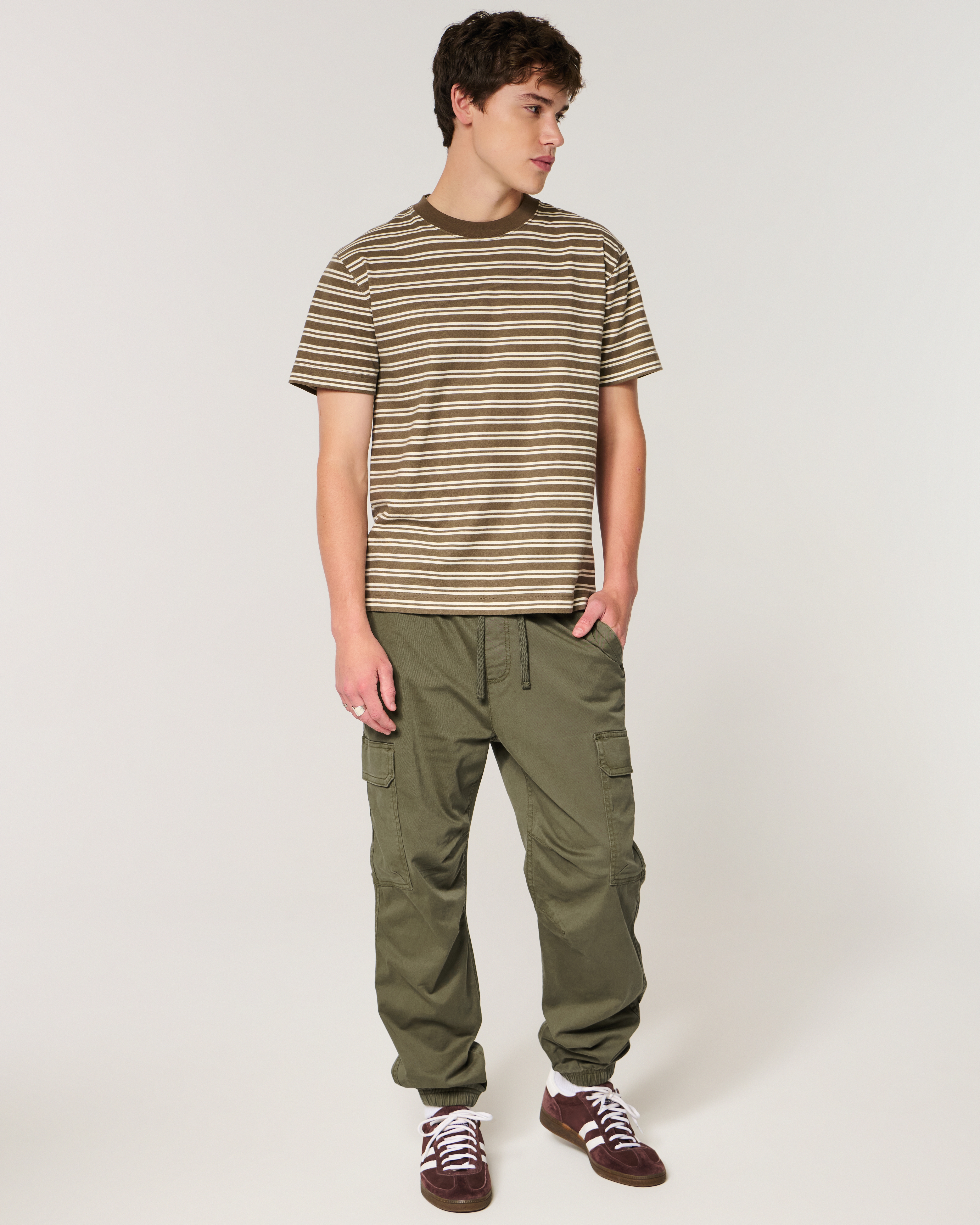 Loose Twill Cargo Joggers