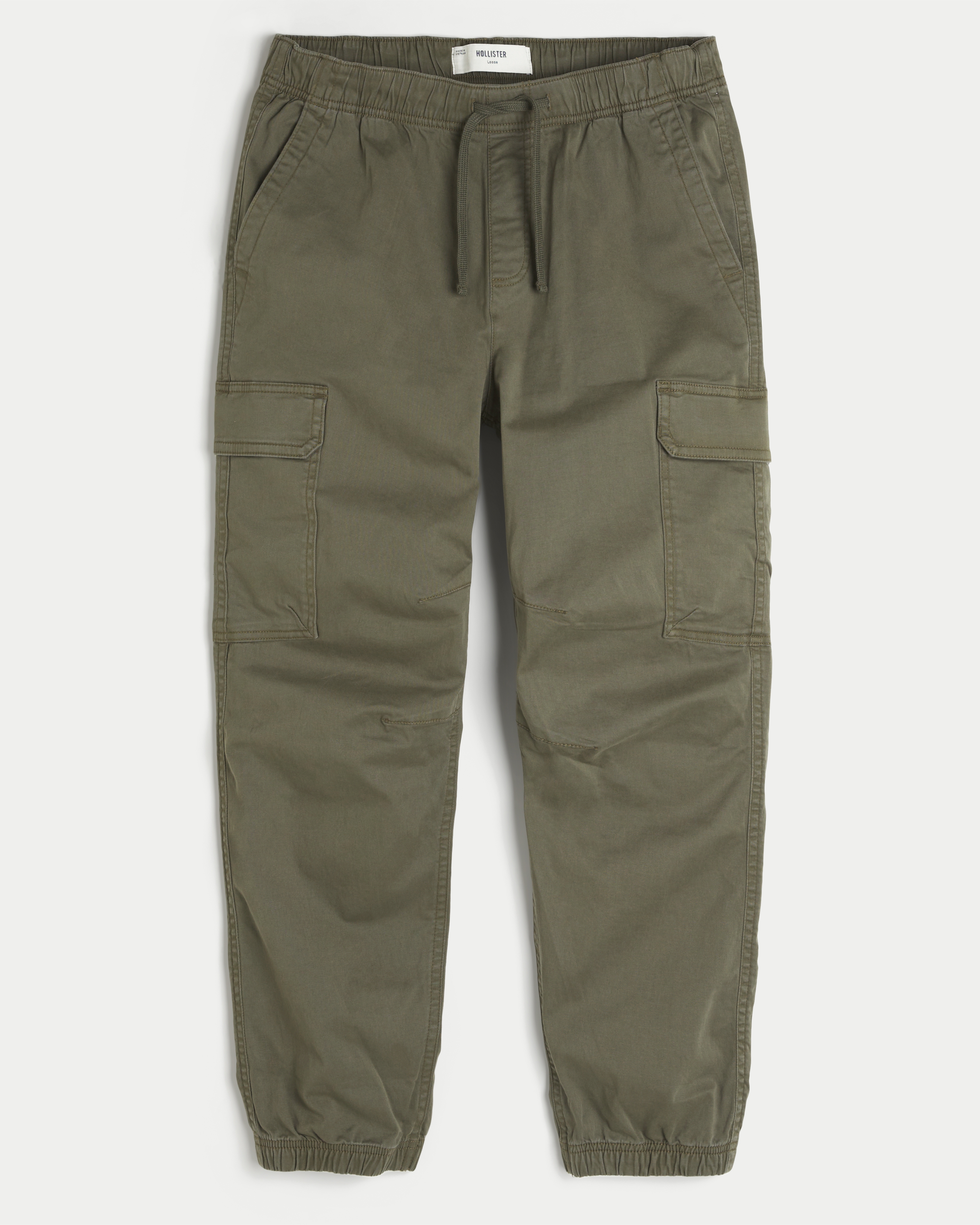 Loose Twill Cargo Joggers