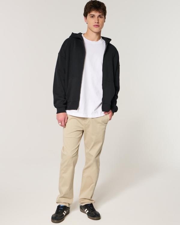 Slim Straight Chino Pants, Light Khaki view 1