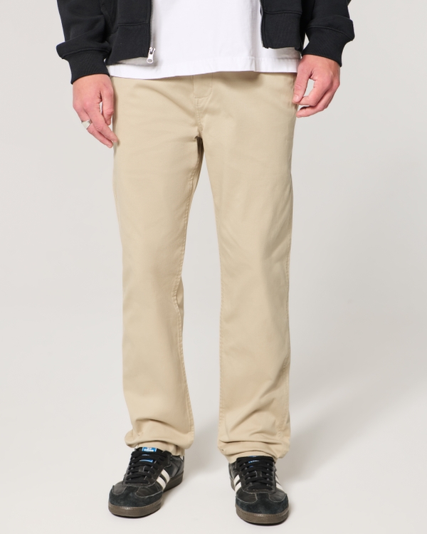 Slim Straight Chino Pants, Light Khaki view 2