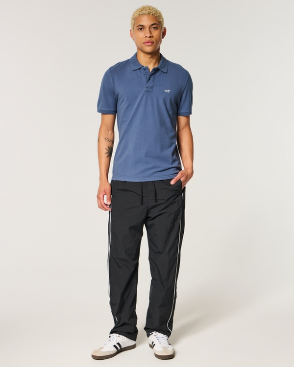 Baggy Track Pants, Black view 1