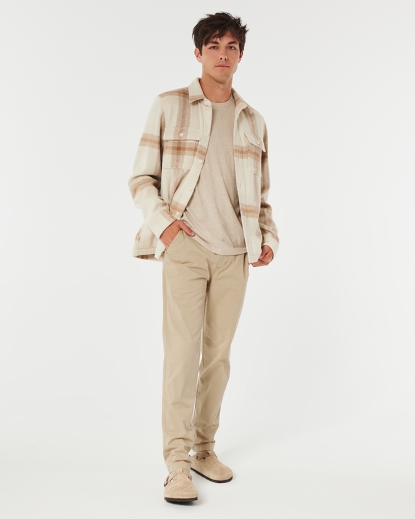 Pantalón chino ajustado con Hollister Epic Flex, Light Khaki