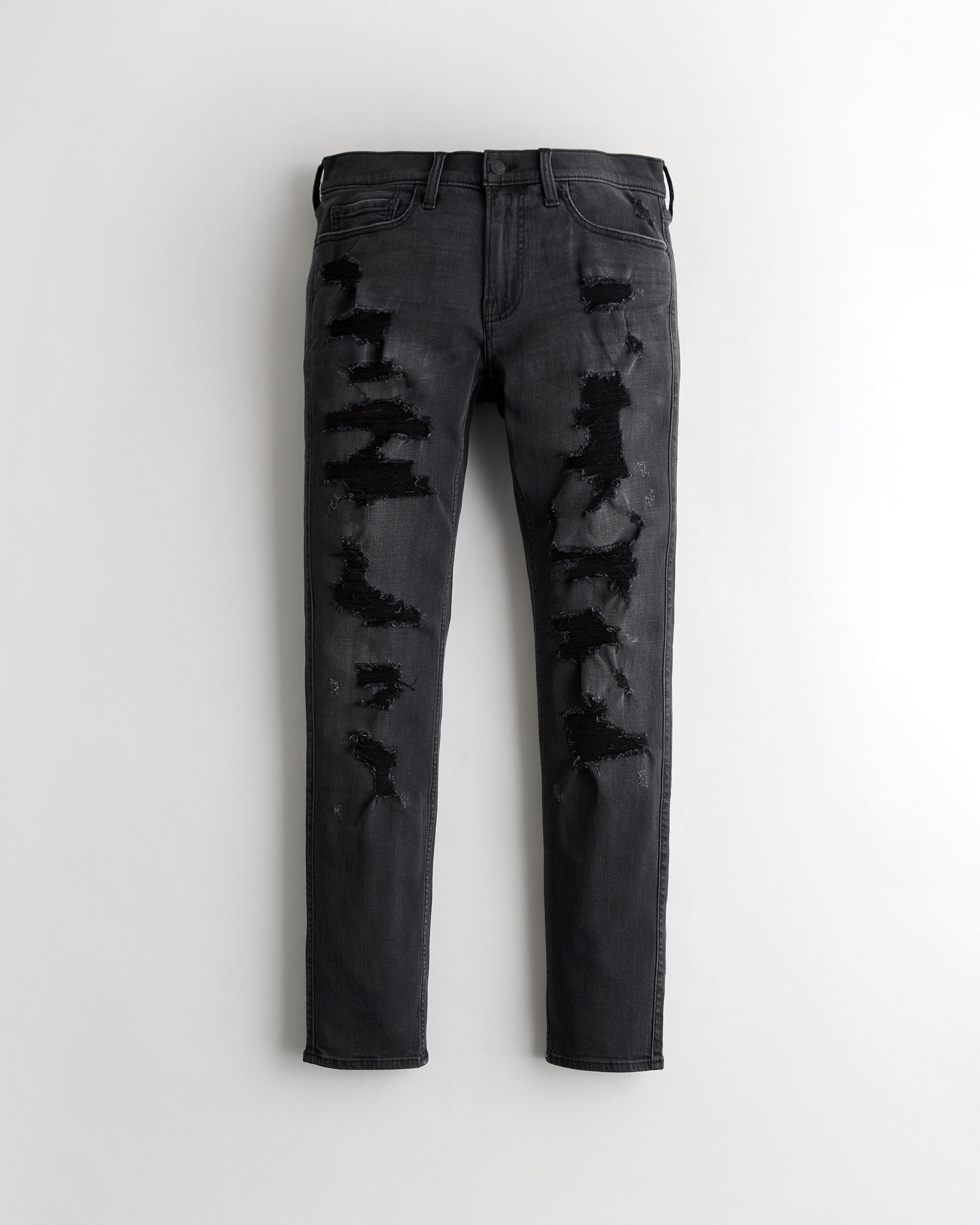 hollister ripped jeans black