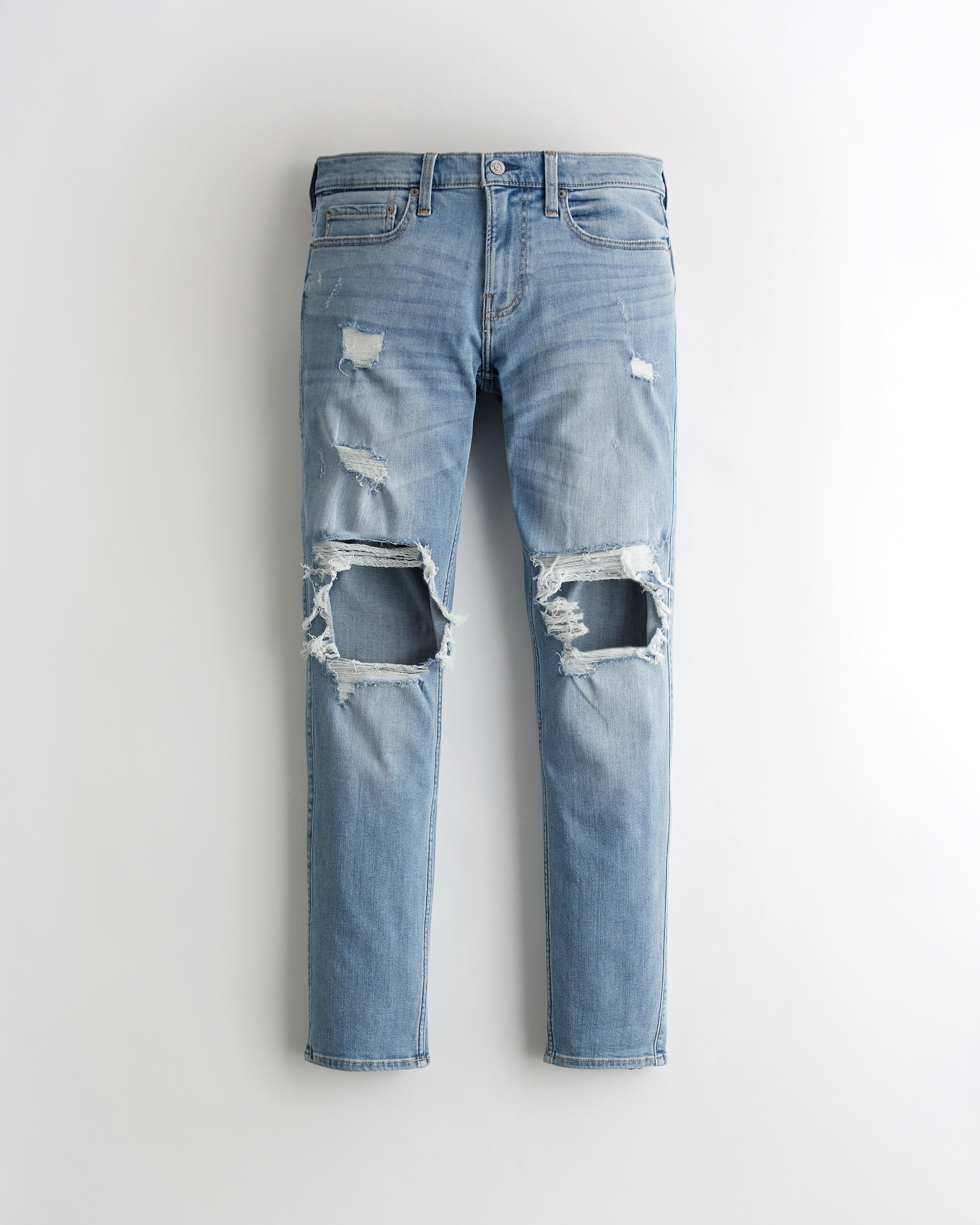 hollister black ripped jeans mens