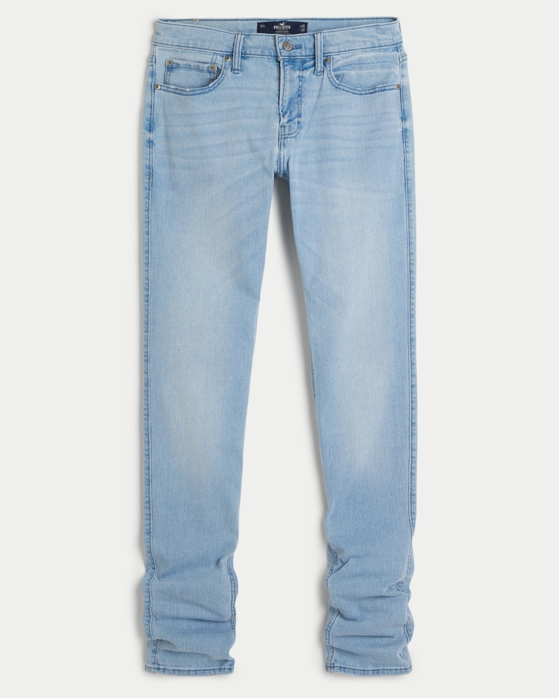 Men's Light Wash Stacked Skinny Jeans