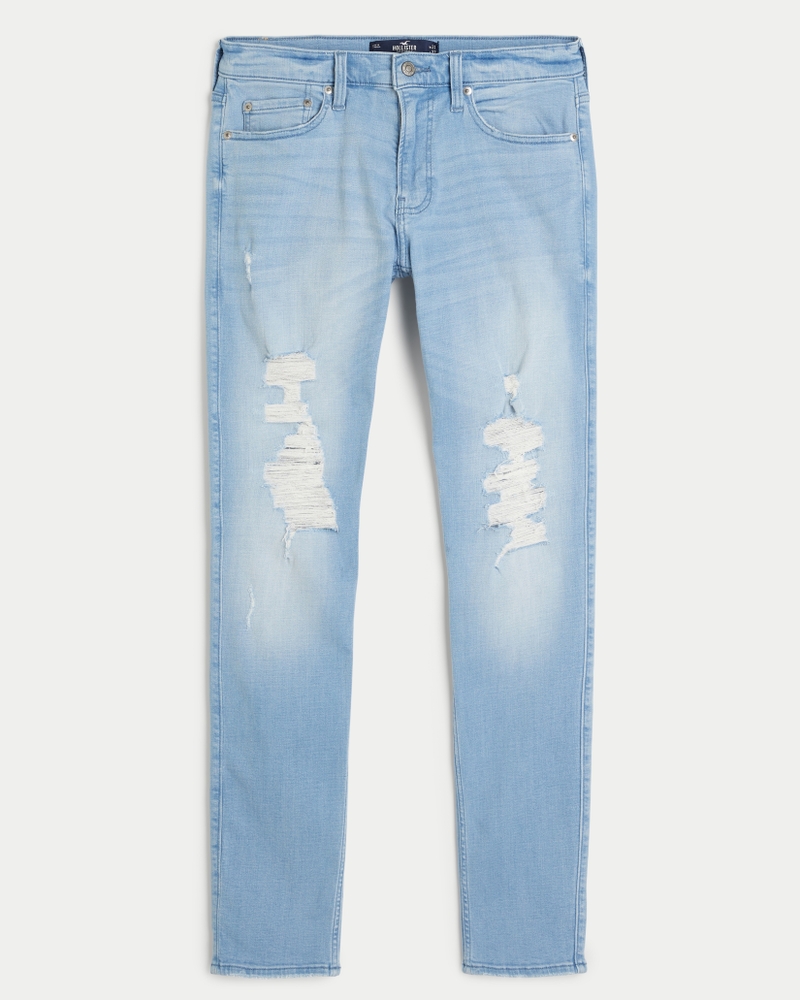 Men's hollister ripped jeans on sale