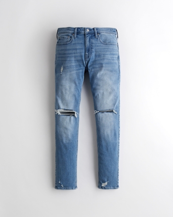 Hollister distressed jeans mens cheap