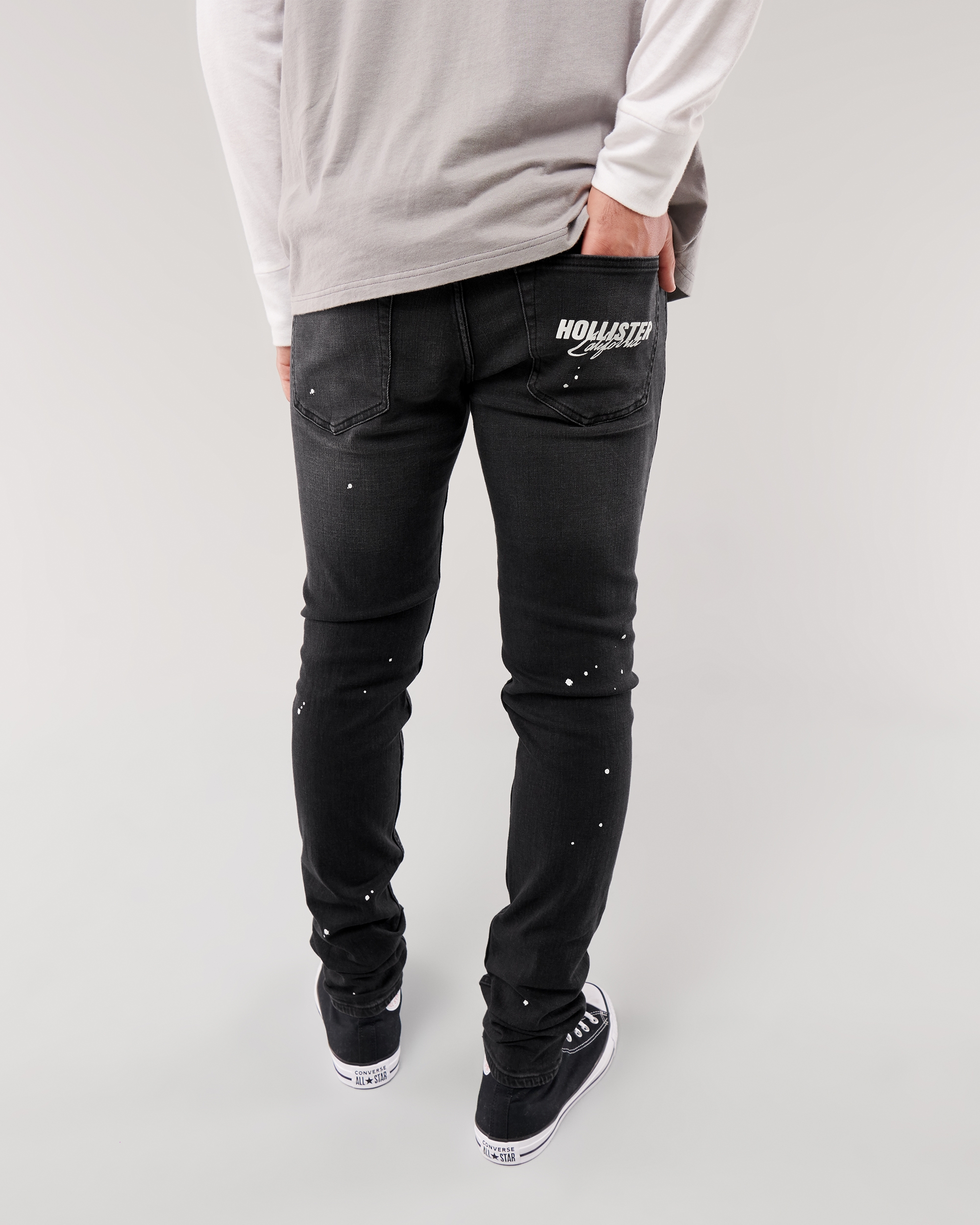 Hollister Skinny Jeans Black Brushed Advanced Stretch