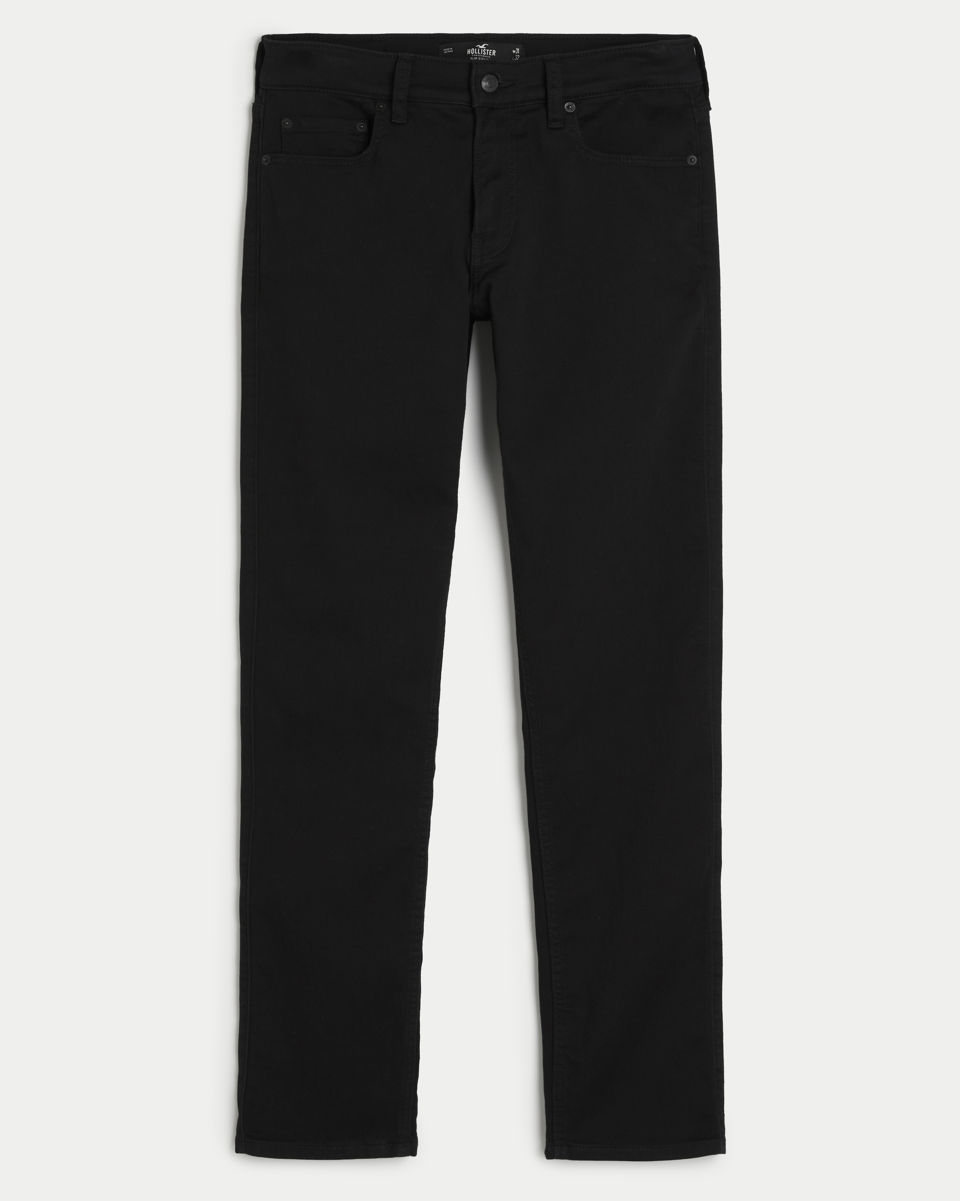 Hollister straight leg jeans in mid wash - ShopStyle