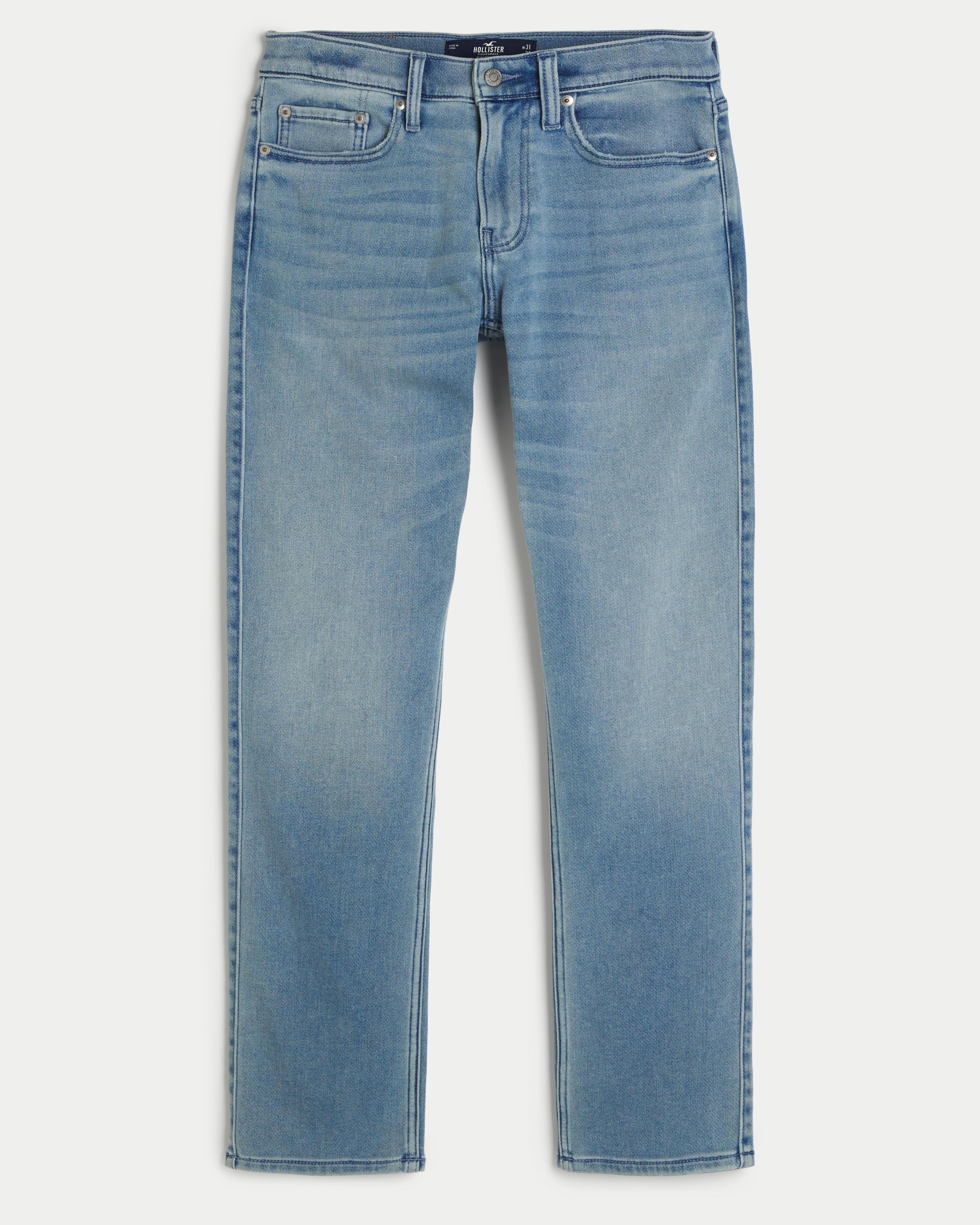 Just Like Knit Medium Wash Slim Straight Jeans