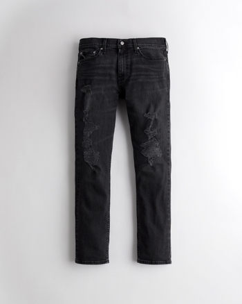Hollister black hot sale jeans ripped