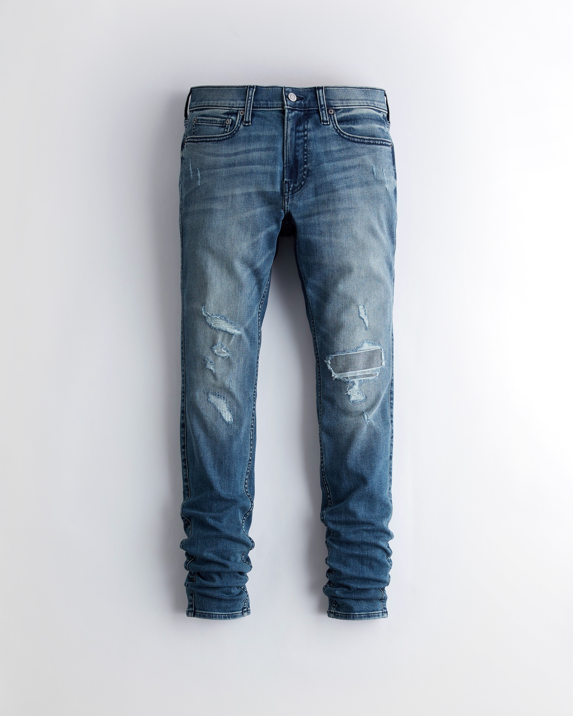 mens skinny stacked jeans