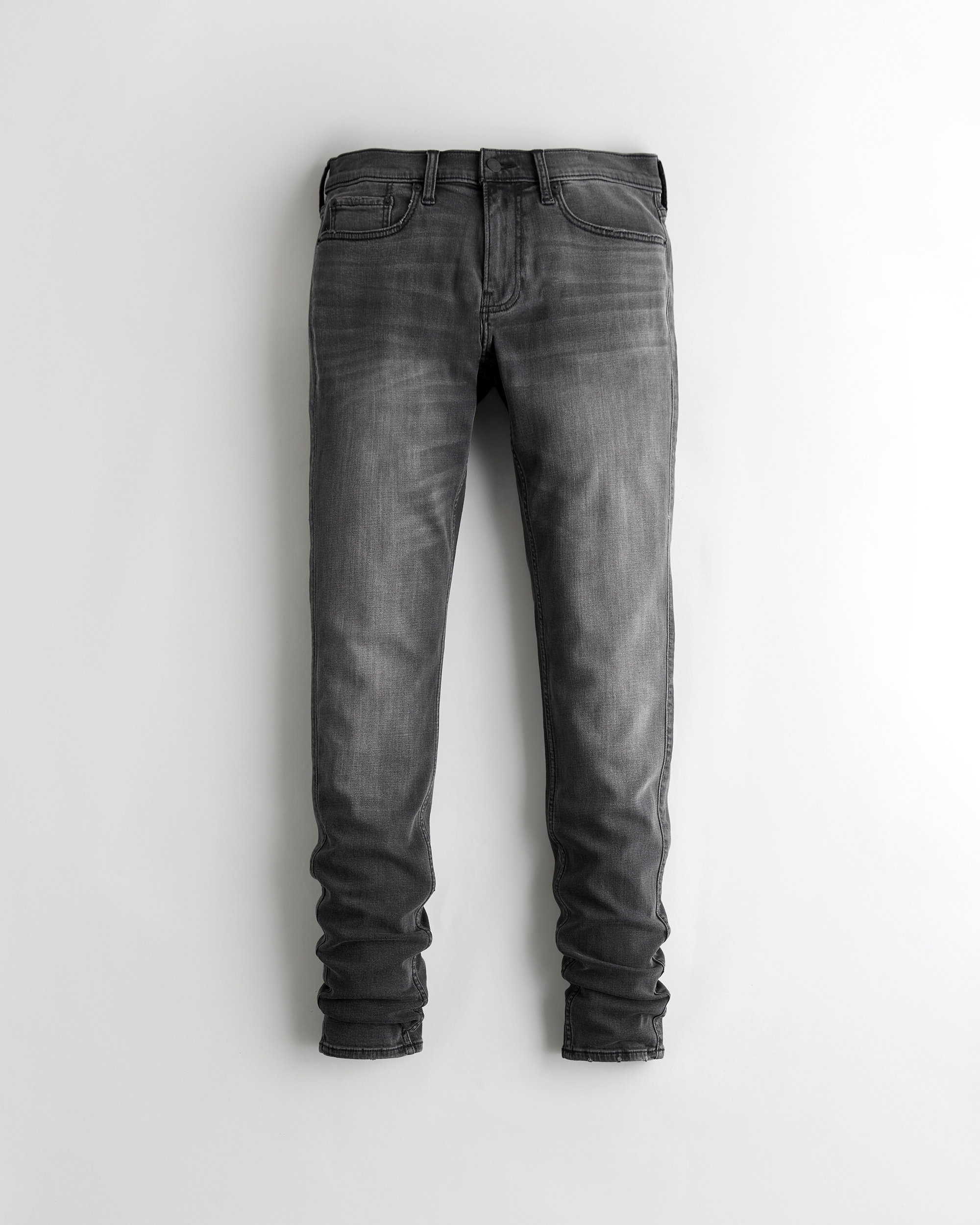 black stacked jeans men