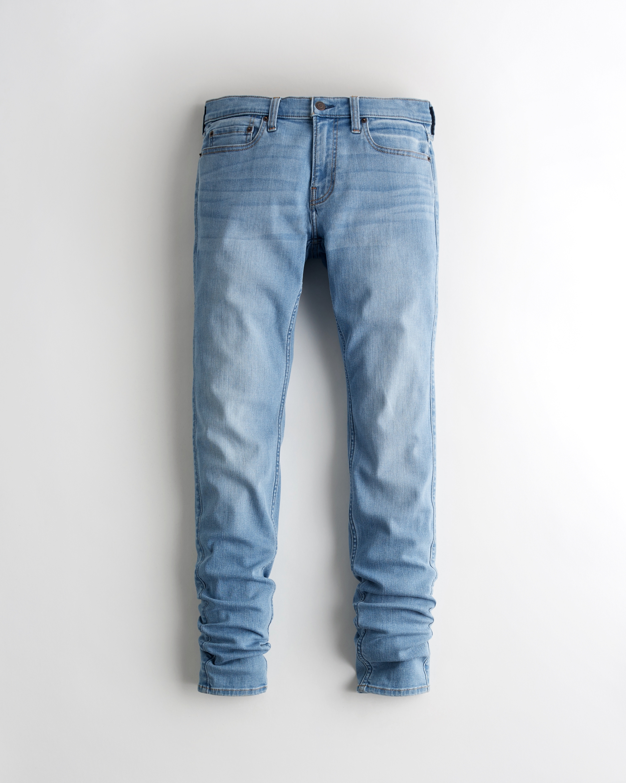 mens stacked slim fit jeans