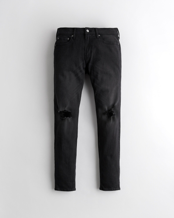 Men s Ripped Black Super Skinny Jeans Men s Sale HollisterCo