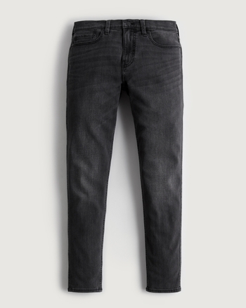 HOLLISTER Tapered Trousers in Grey, Black