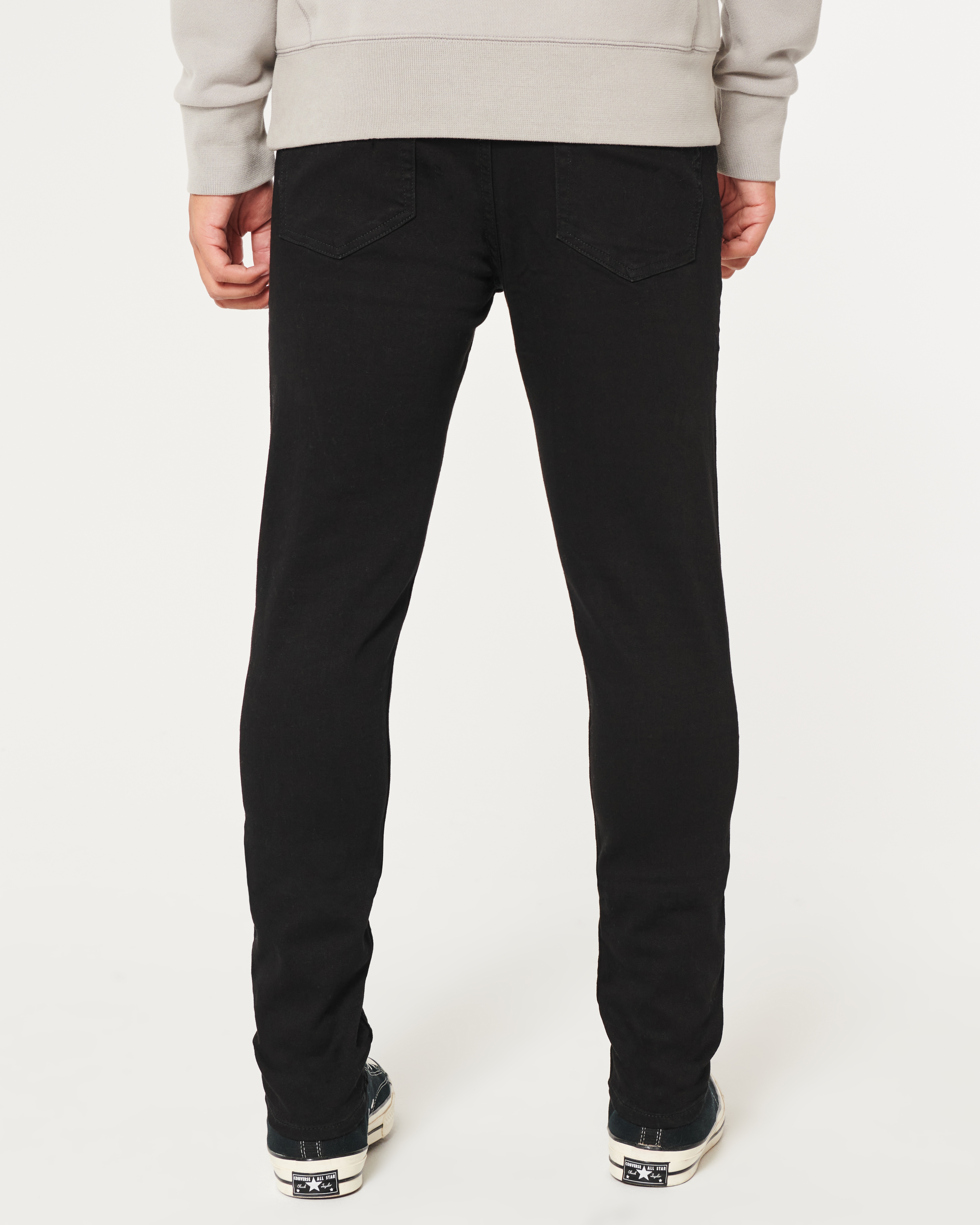 Black No Fade Athletic Skinny Jeans