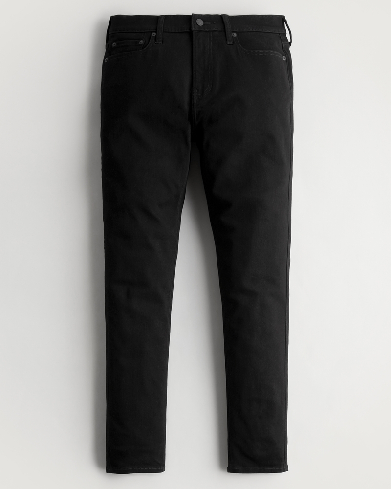 Men's Black No Fade Athletic Skinny Jeans | Men's Bottoms