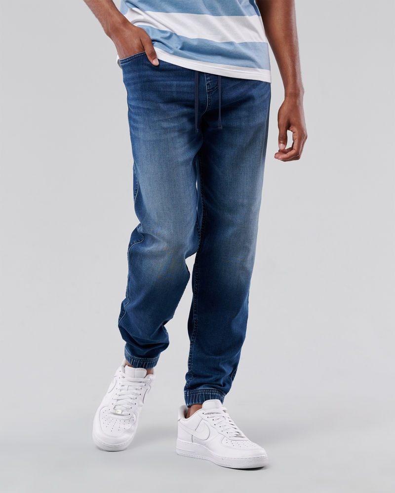 Hommes Pantalon de jogging décontracté en denim Just Like Knit