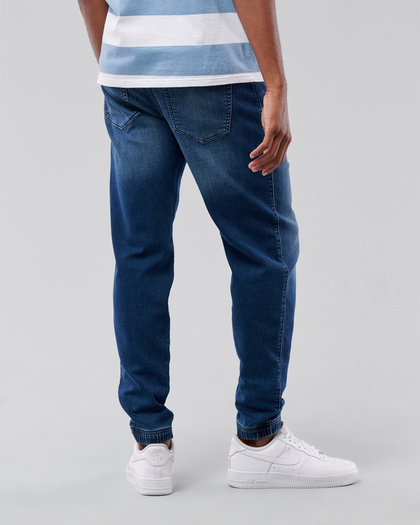 Just Like Knit Jeans-Jogger in Relaxed Fit, Dunkle Waschung view 2