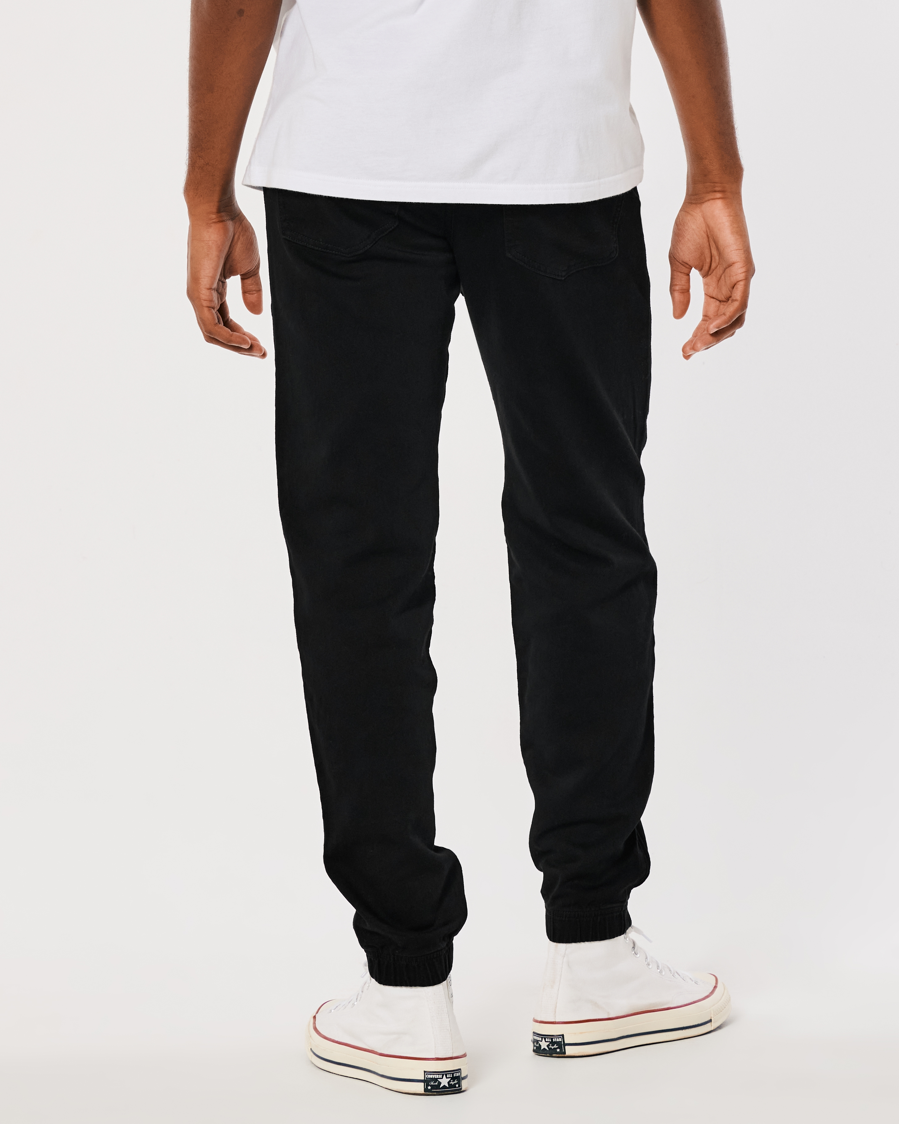 Men's Light Wash Just Like Knit Relaxed Denim Joggers