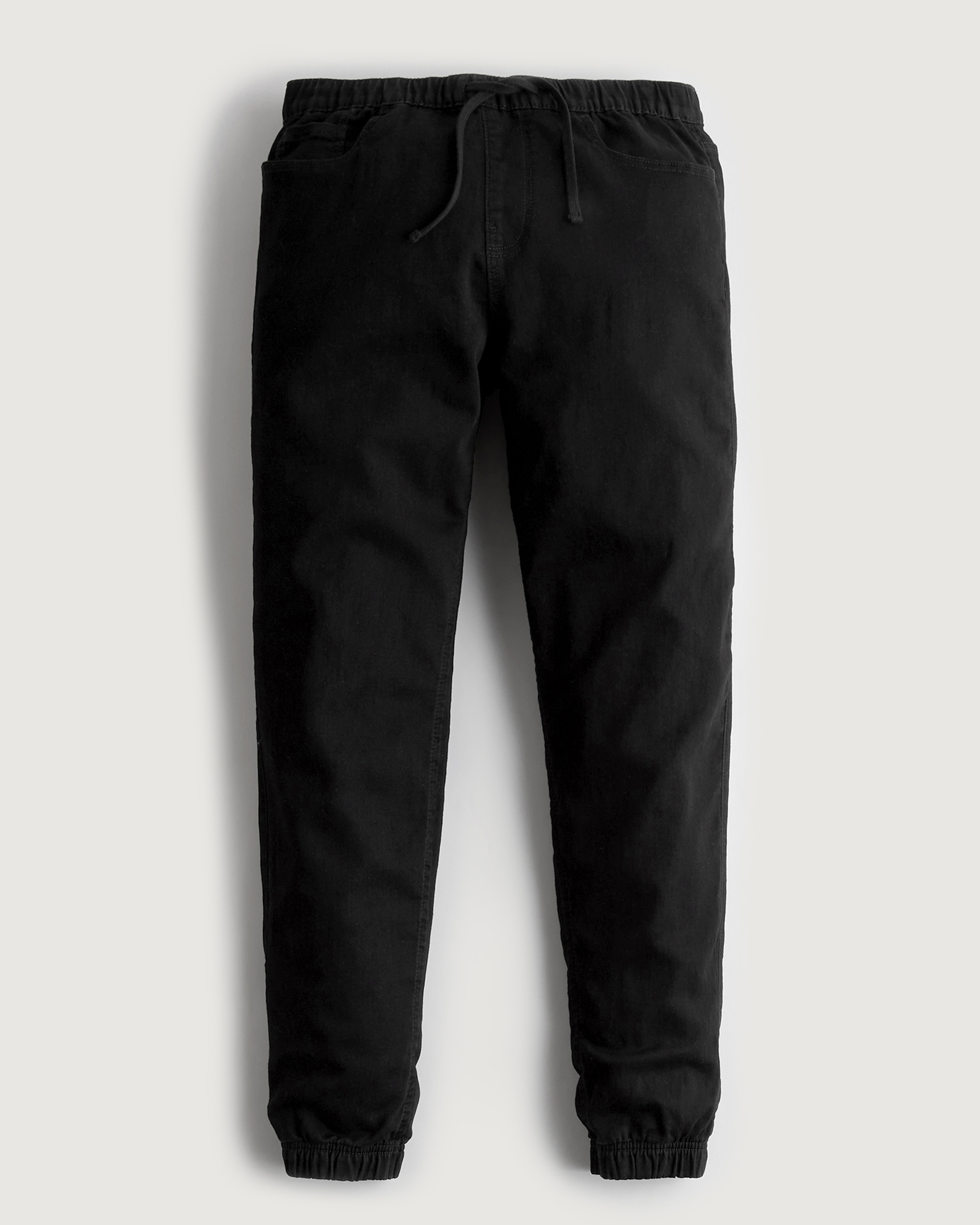 black denim jogger jeans