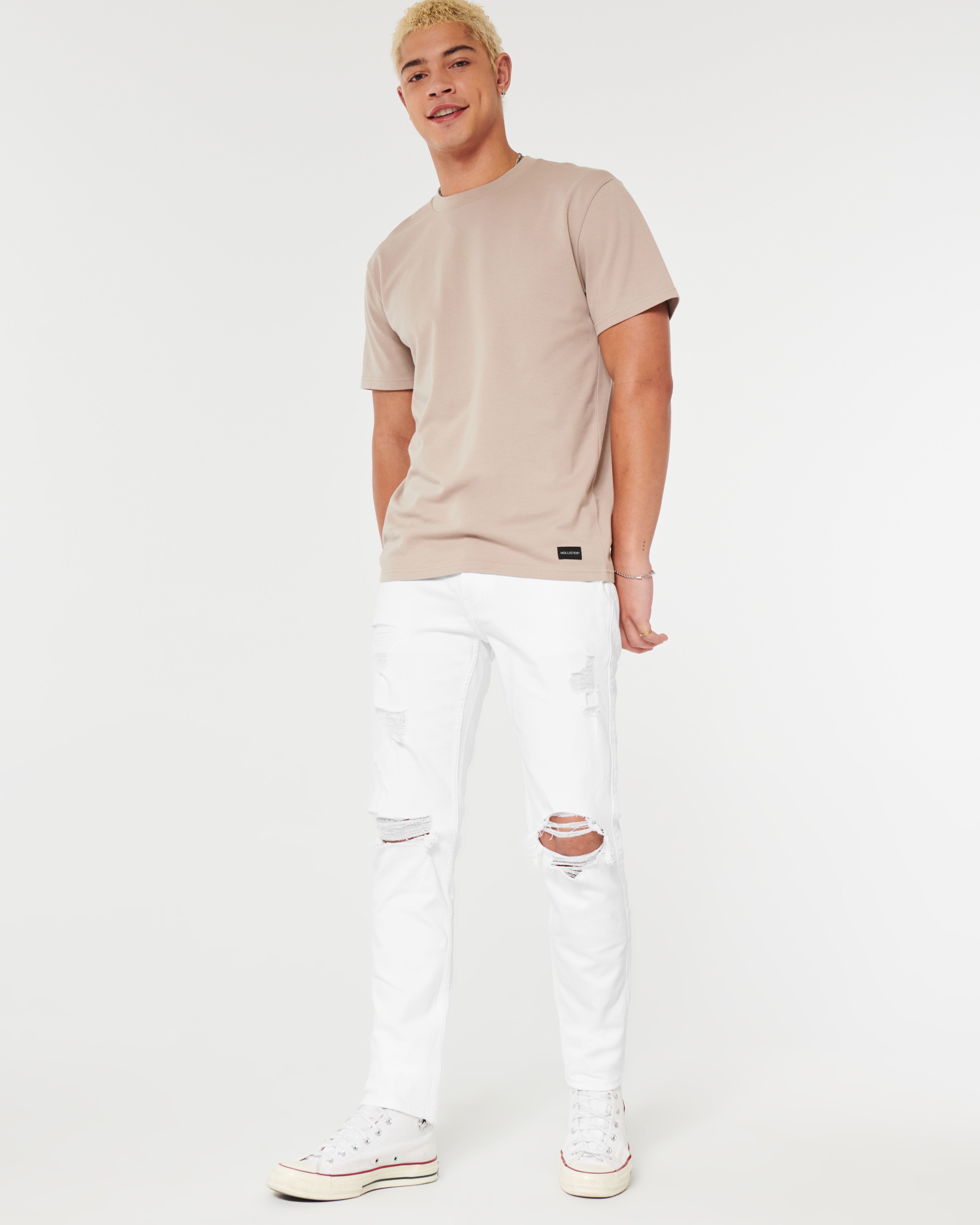 Mens ripped on sale jeans hollister