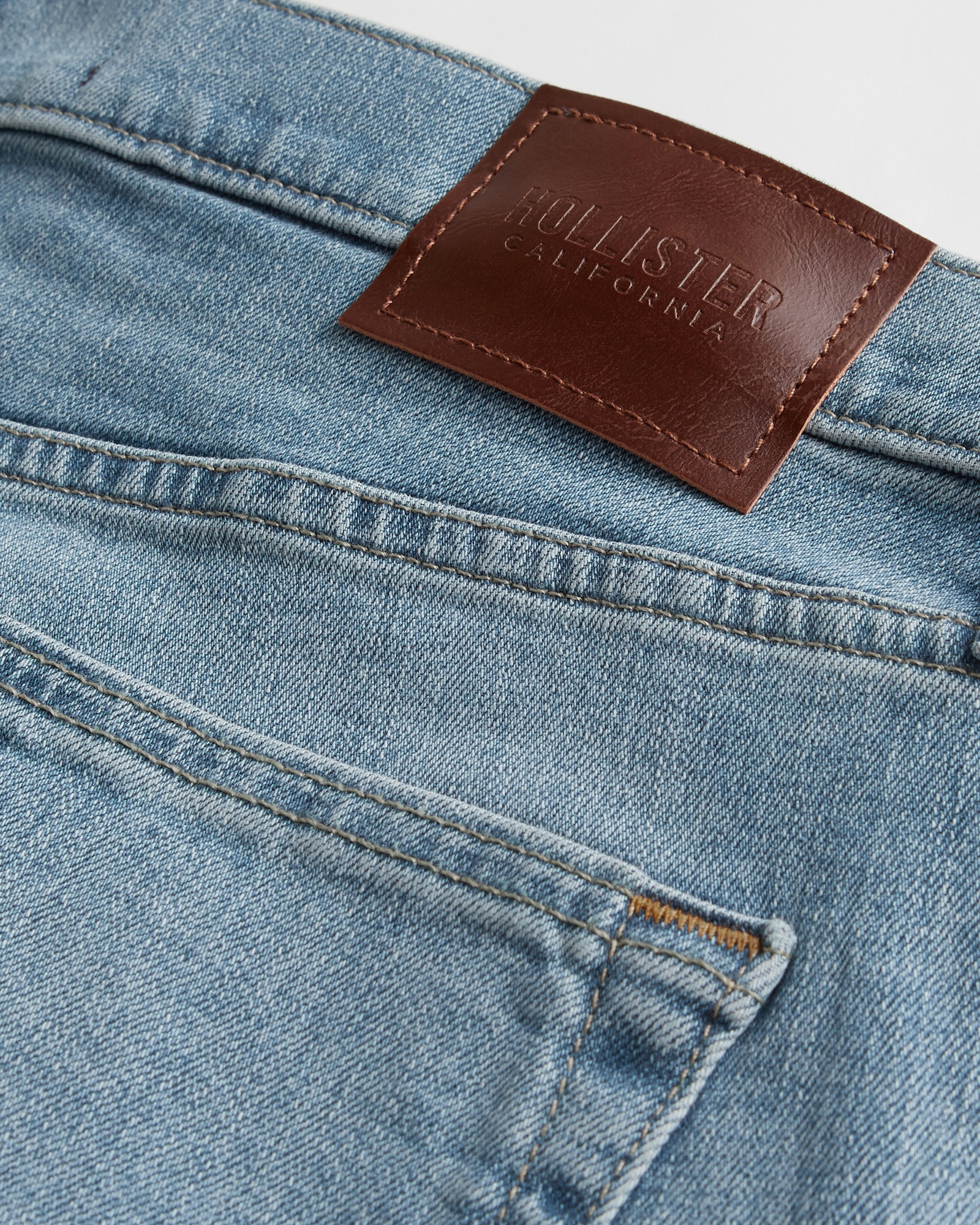Hollister straight fit dry process wash jeans in dark wash