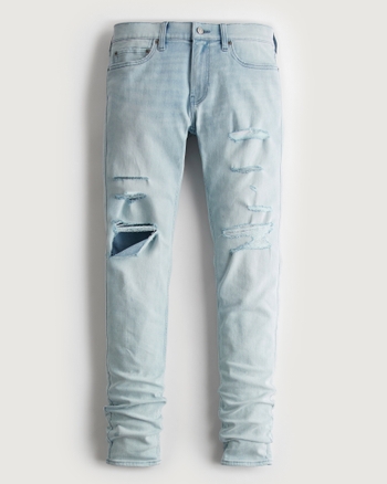 Stacked jeans hollister sales