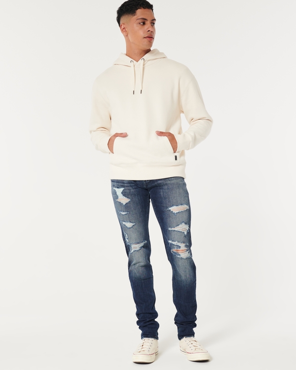 Hollister Stretch Super Skinny Ripped Jeans, Men's Fashion