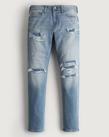Ripped skinny jeans mens hollister sales