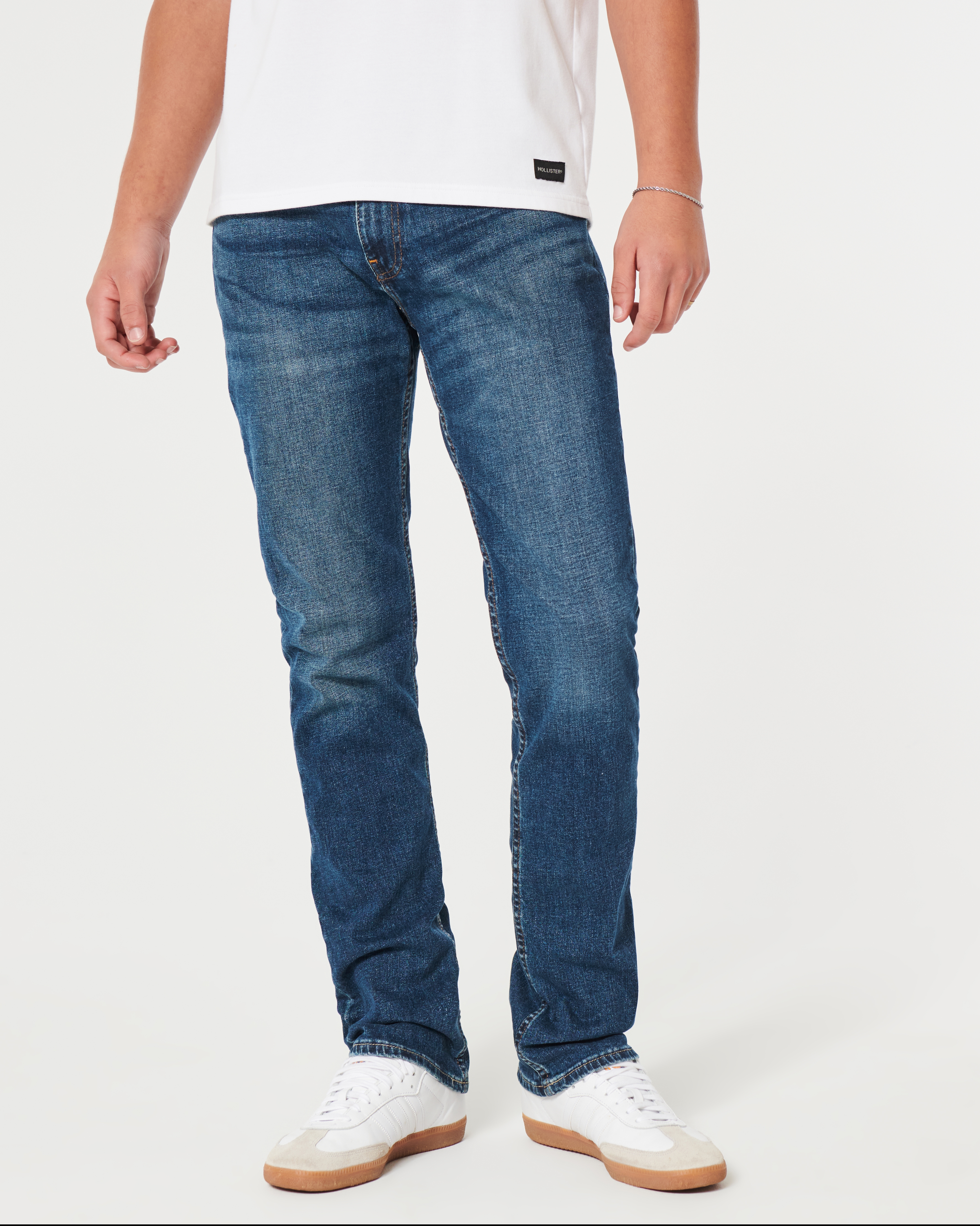 Dark Wash Slim Straight Jeans