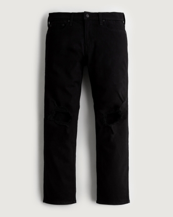 Black ripped best sale jeans hollister