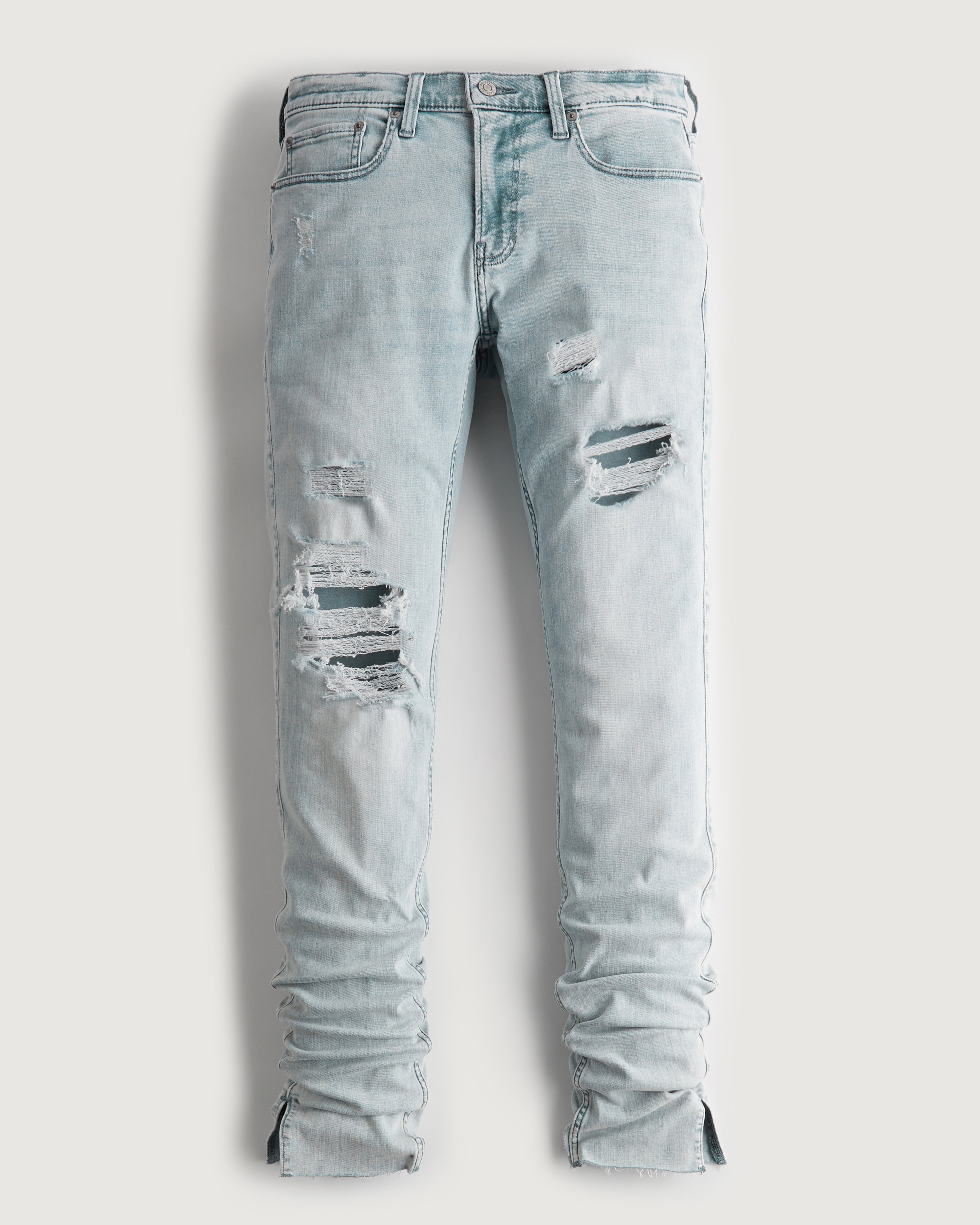 mens skinny destroyed jeans