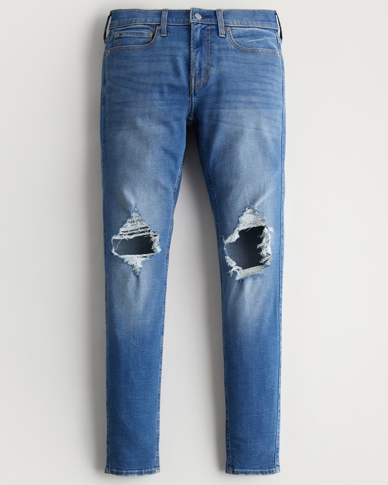 Light blue 2025 ripped jeans hollister