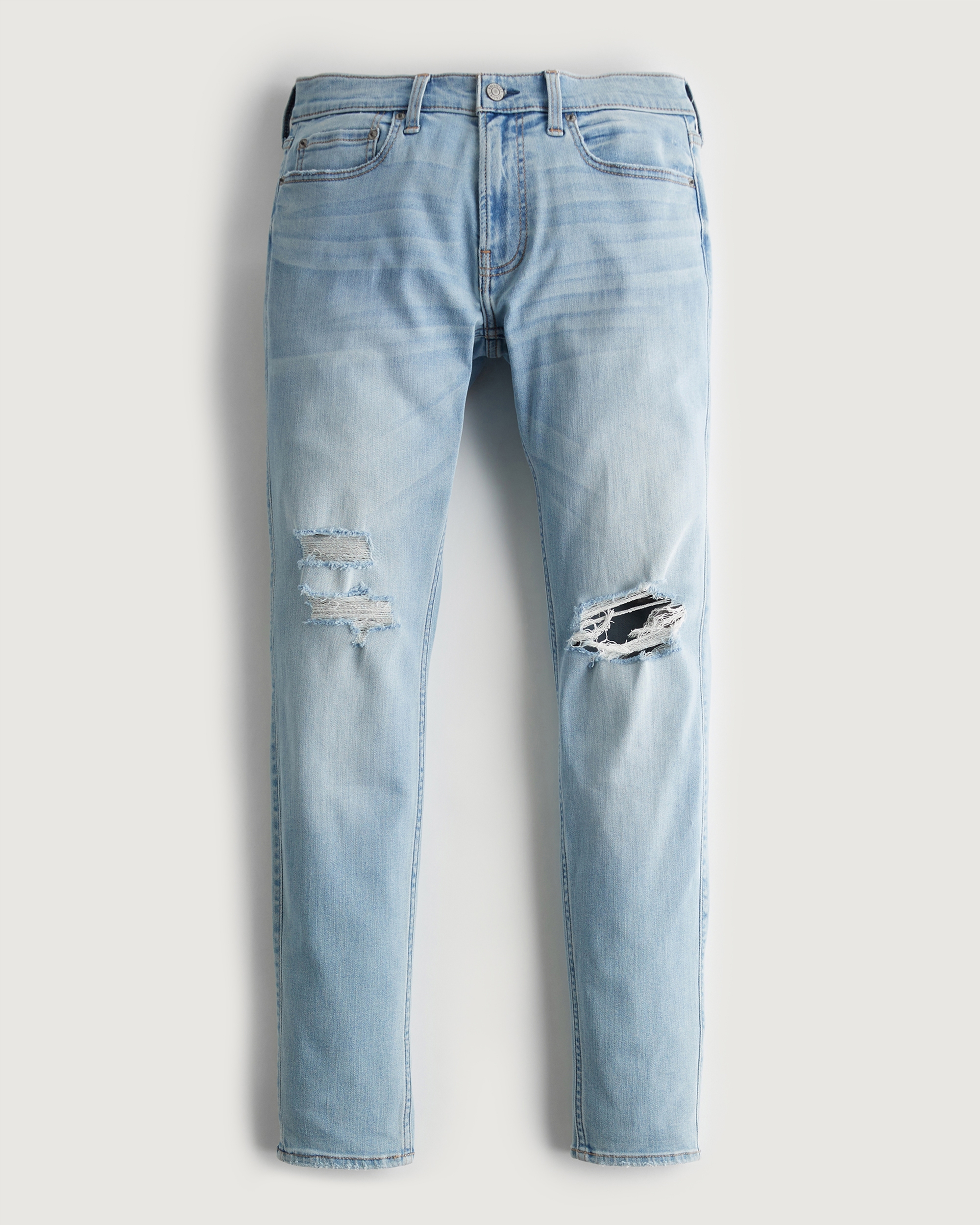 light wash ripped skinny jeans mens