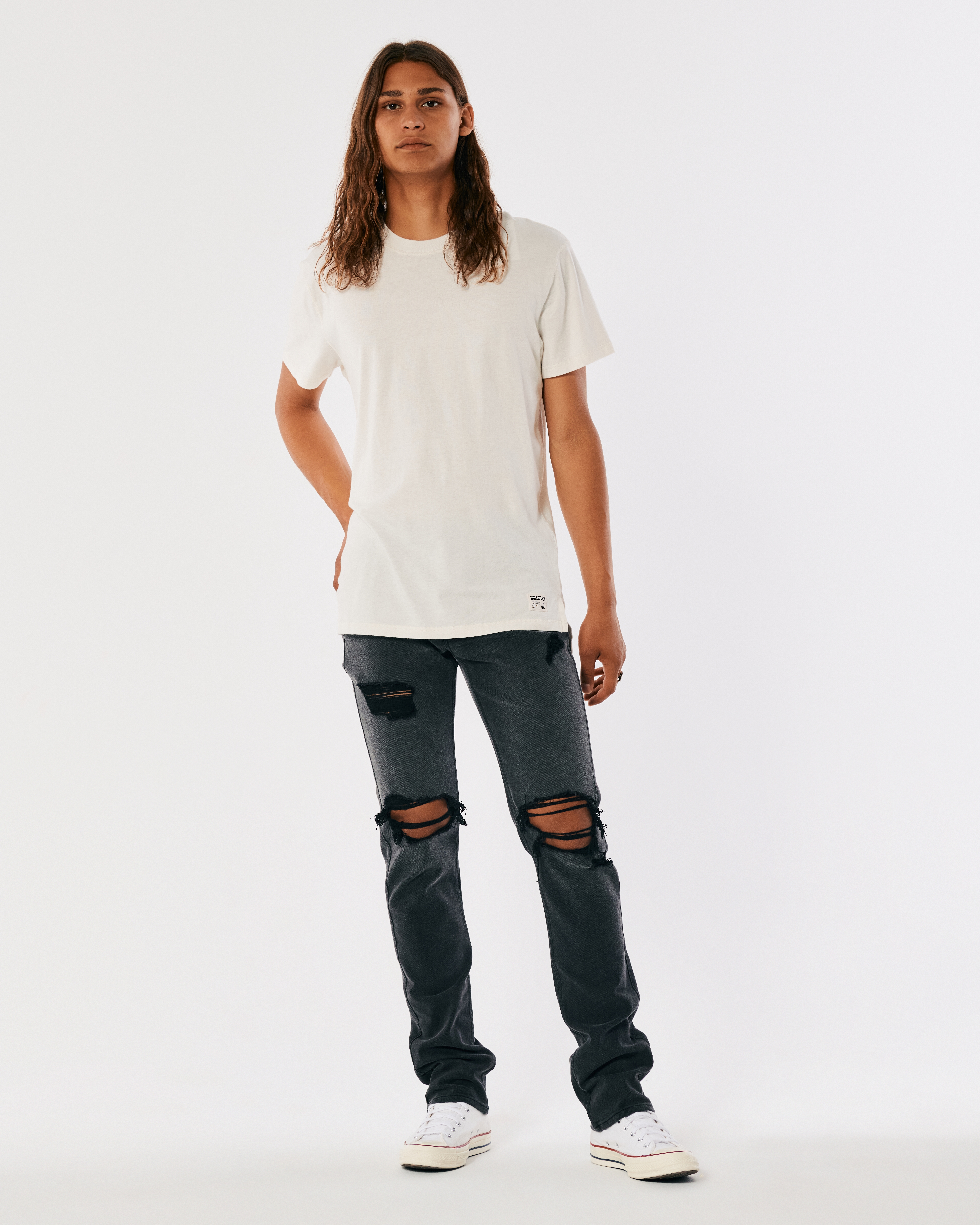 Ripped Black Super Skinny Jeans