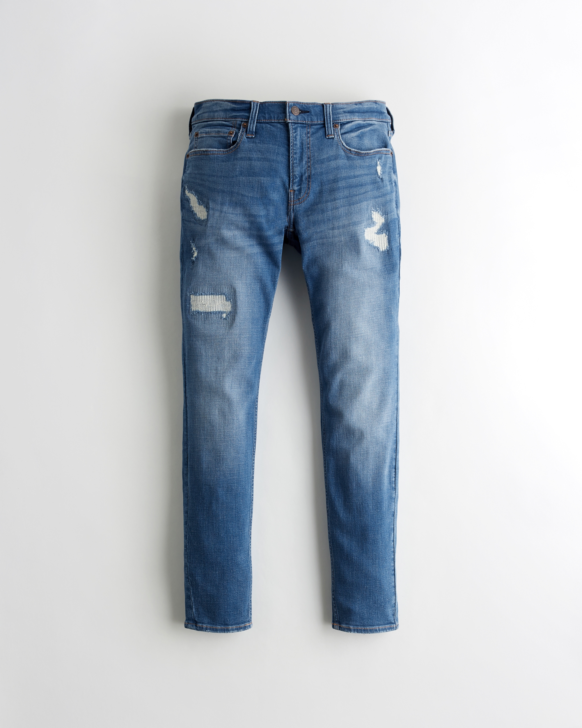 hollister dark blue ripped jeans