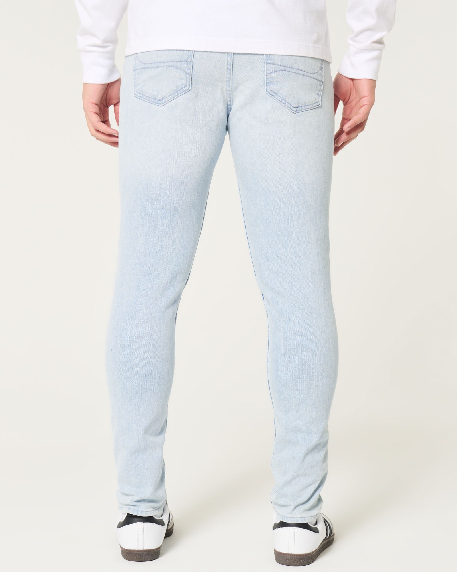 Hollister Slight Distressed Skinny Fit Jeans in Blue for Men