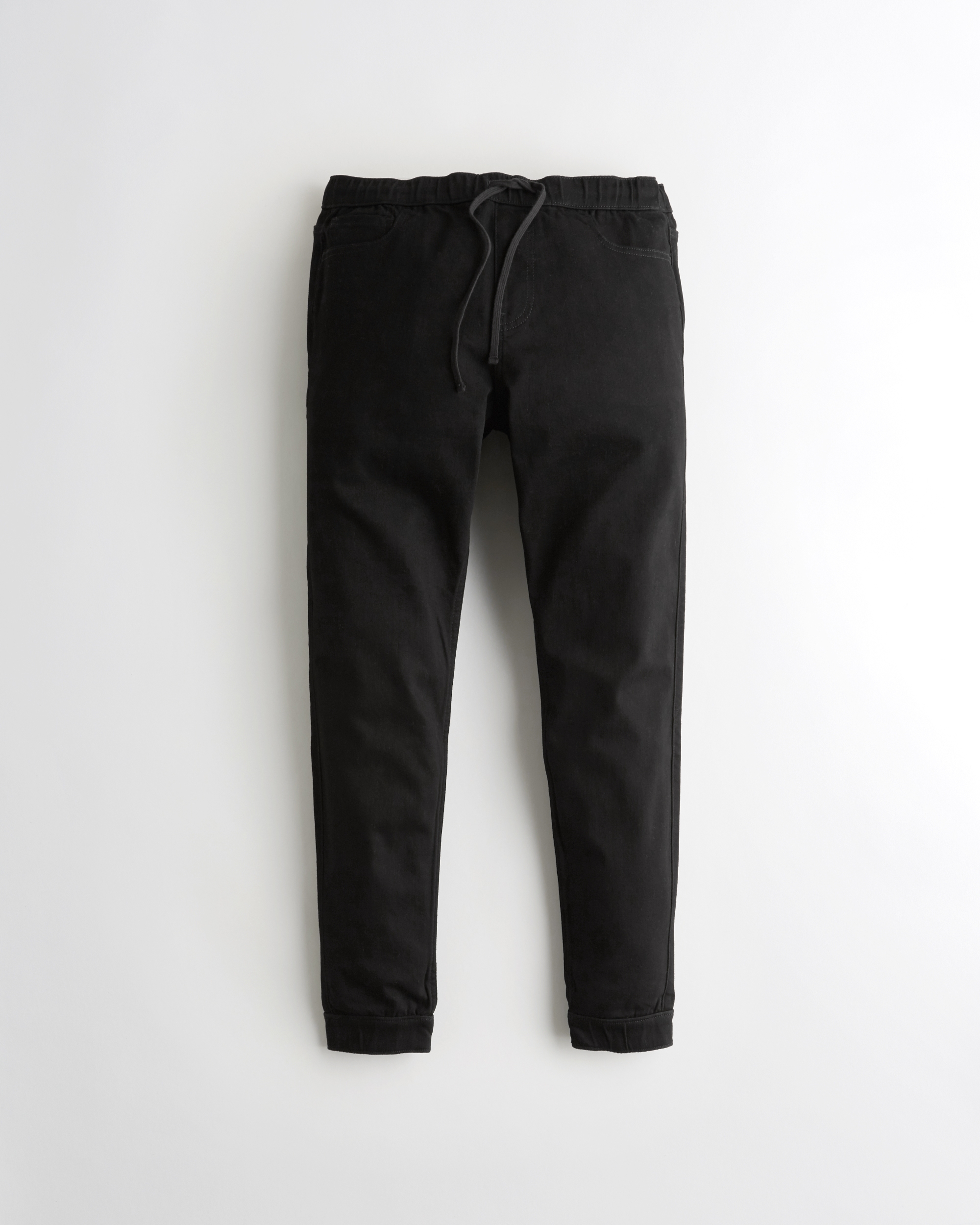 black jean jogger pants