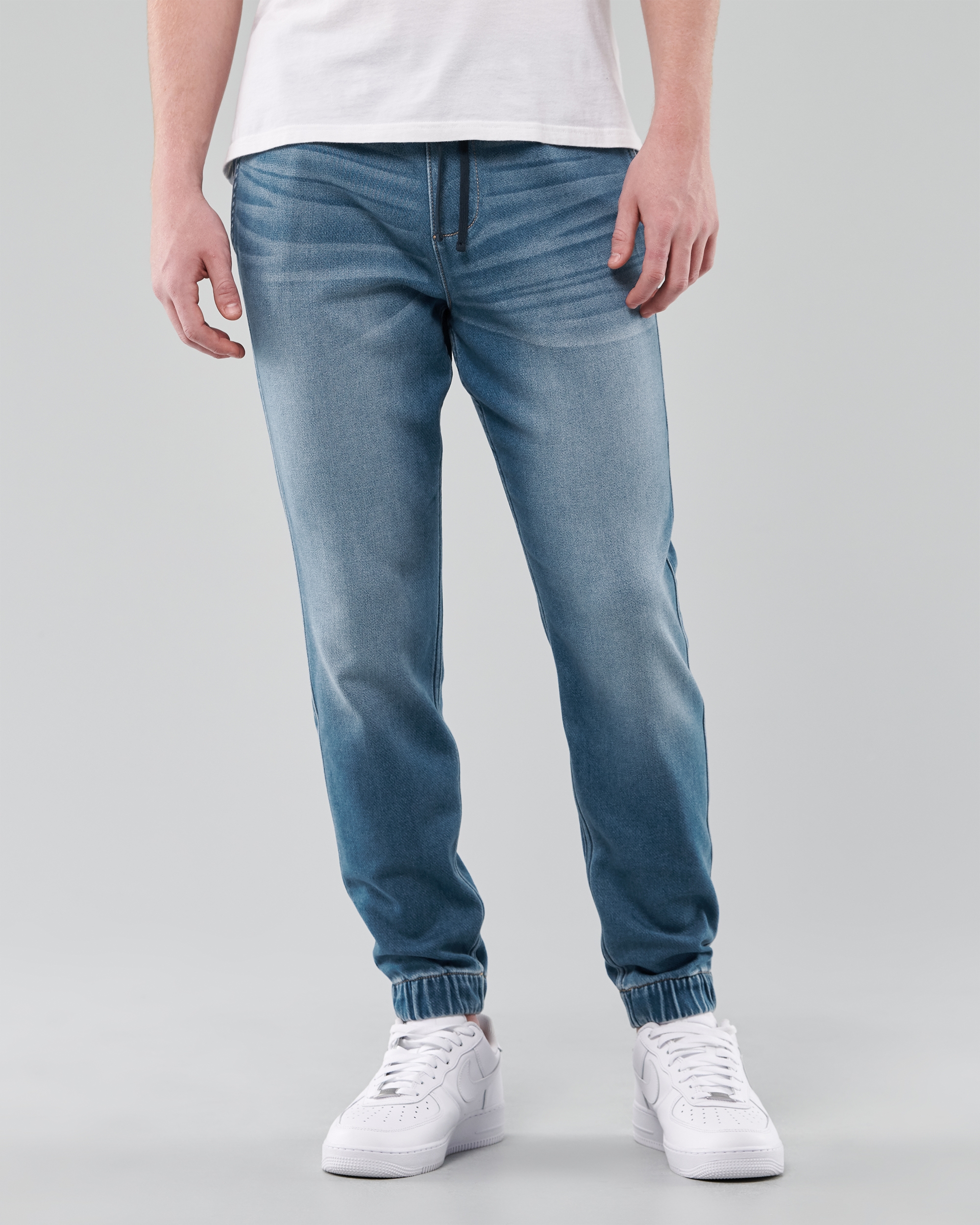 knit denim jogger pant