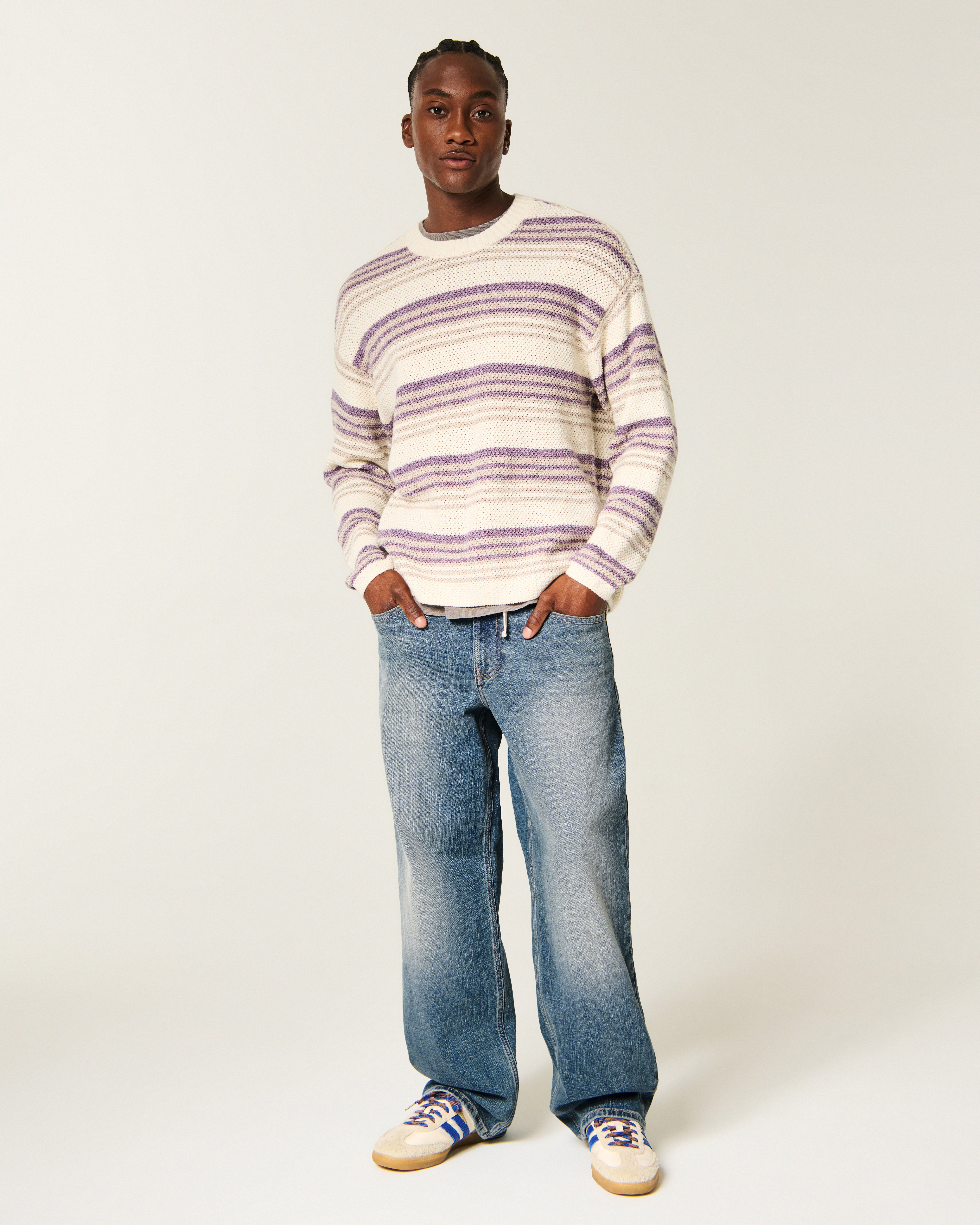 Low-Rise Drawstring Waist Baggy Jeans