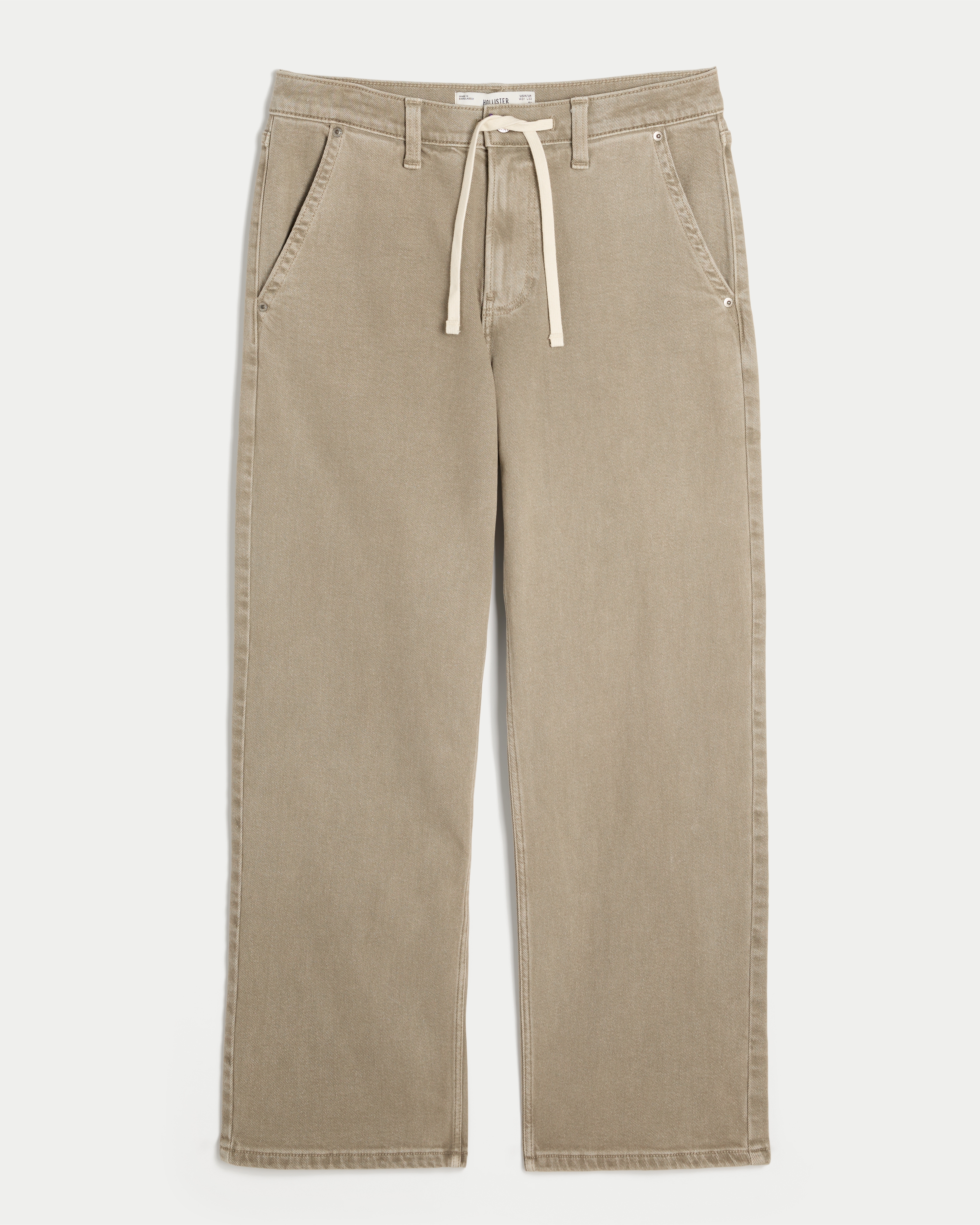 Low-Rise Drawstring Waist Baggy Jeans