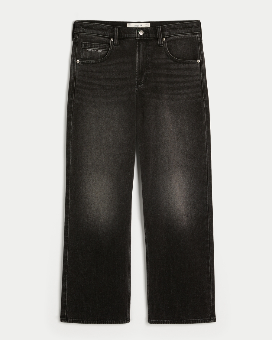 Low-Rise Star Applique Baggy Jeans