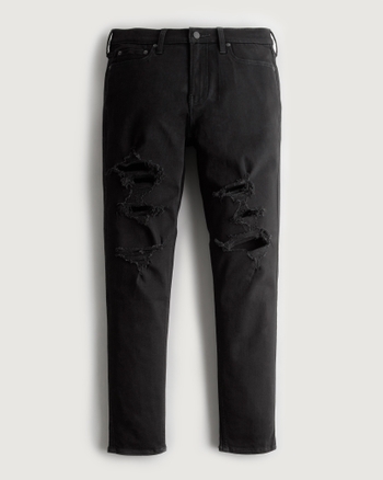 Hollister ripped top white jeans